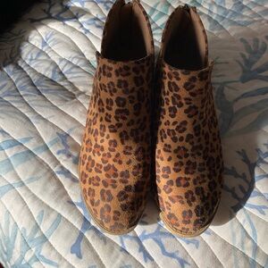 Leopard Print Ankle Boots